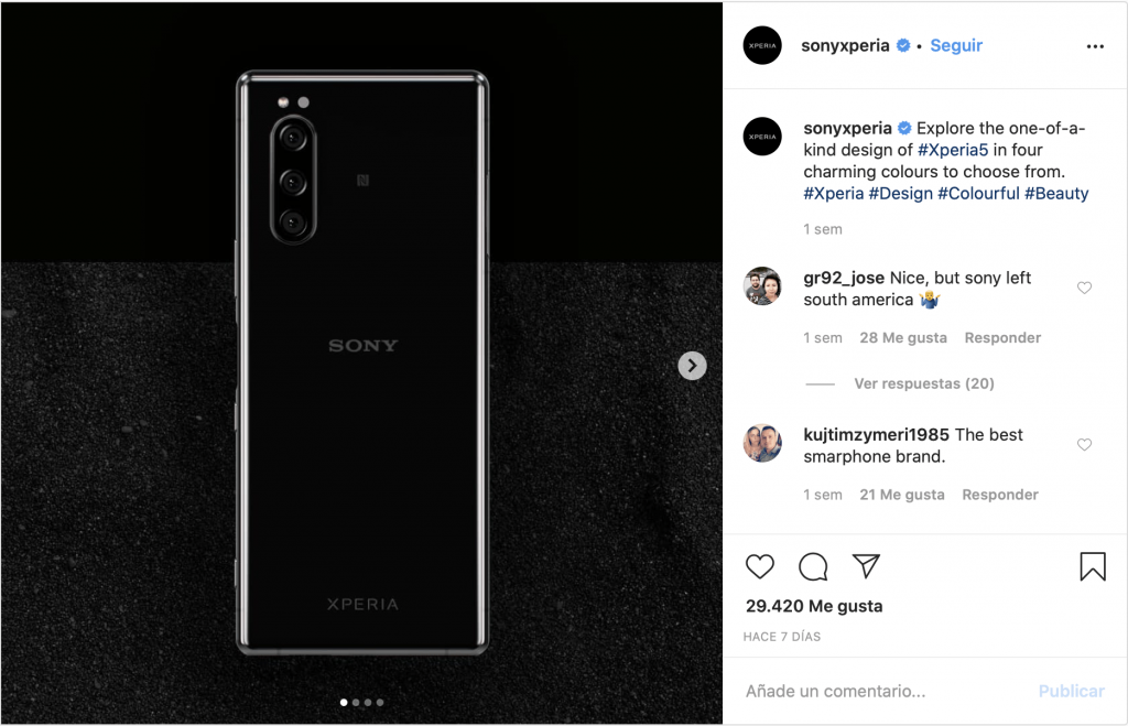 Example image of the new Sony Xperia 5 for the MWC