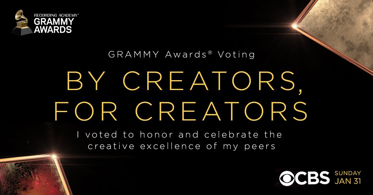 Anuncio de los Grammy para votar
