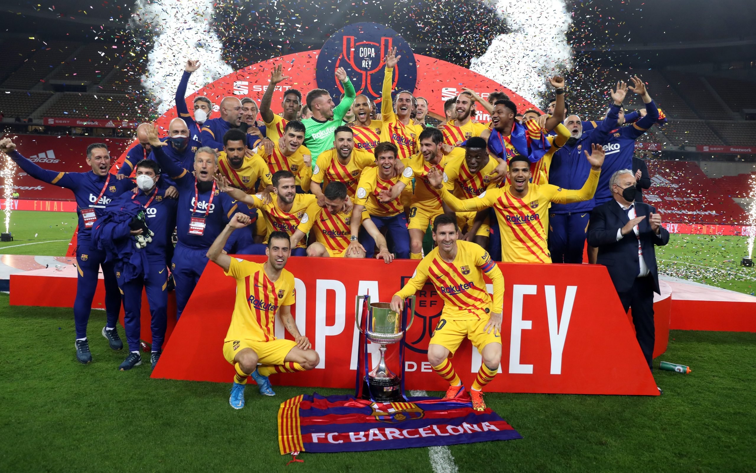 El Barça celebrando la Copa del Rey de la temporada 2020-2021 / @FCBarcelona_es