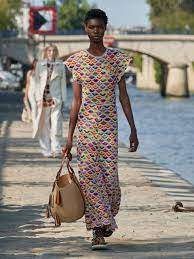 colourful crochet dress during the Chloé spring/summer 2022 collection