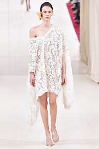 Lace dress and coverup for the Alexis Mabille spring/summer 2022 collection