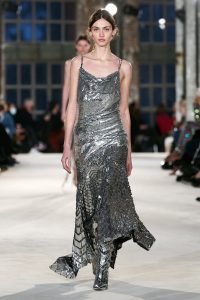 Silver sequin dress during the Alexandre Vauthier spring/summer 2022 collection