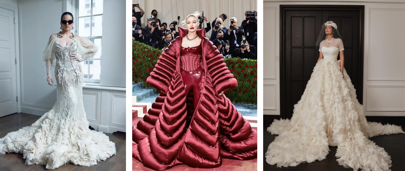 Rosalía, Gigi Hadid and Kylie Jenner in her dresses at the Met Gala/ Instagram