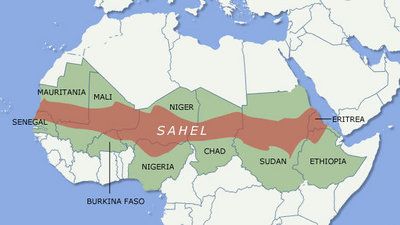 Región del Sahel y del Sahara, África
