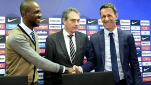 Ramón Planes durante su presentación con el FC Barcelona