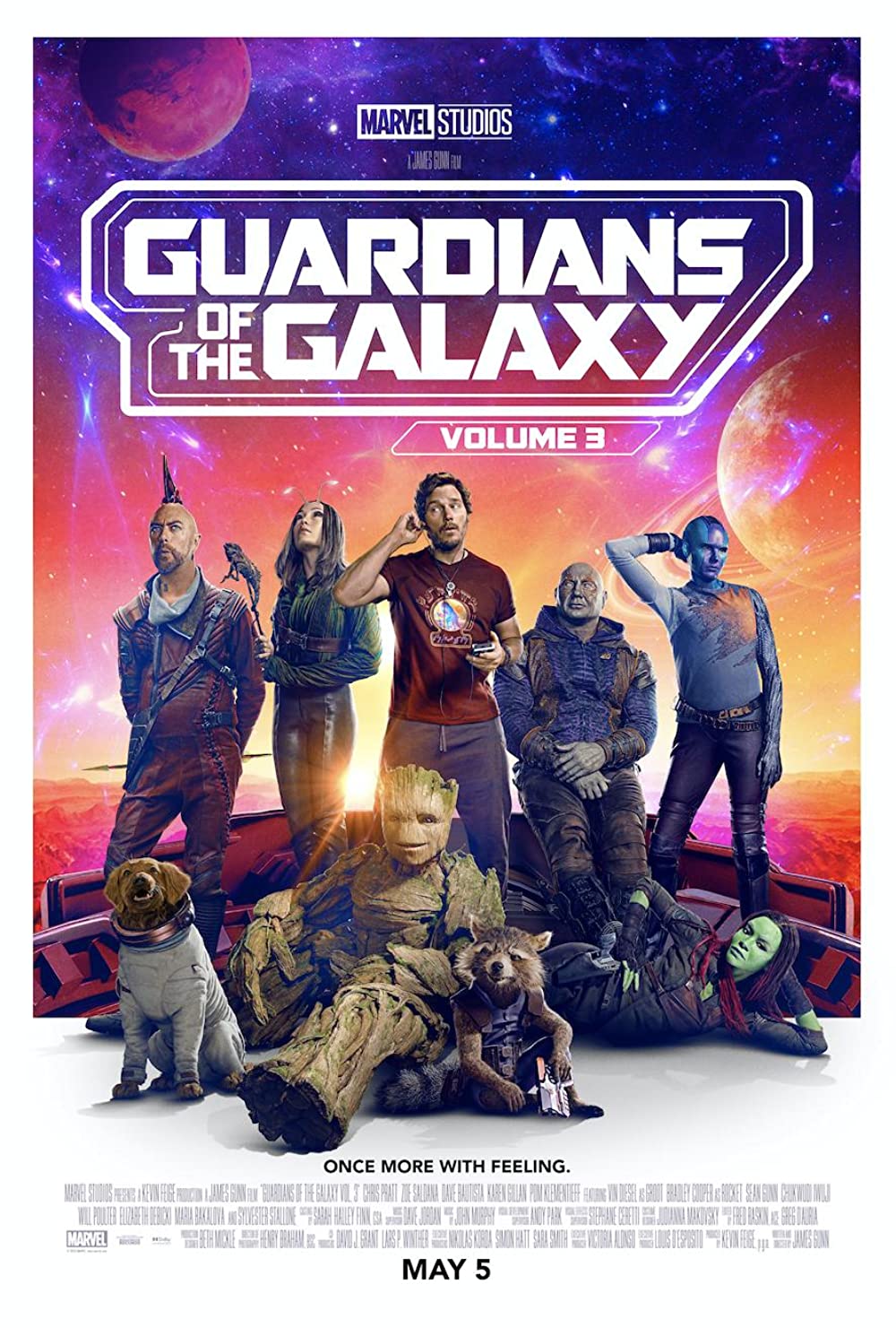Póster oficial de 'Los Guardianes de la Galaxia Vol.3'