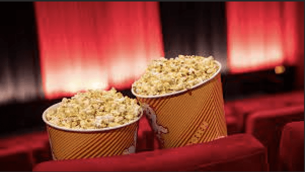 Movie popcorn in a movie theatre