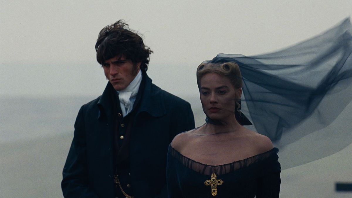 Jacob Elordi y Margot Robbie en 'Cumbres borrascosas'. Fuente: Pinterest