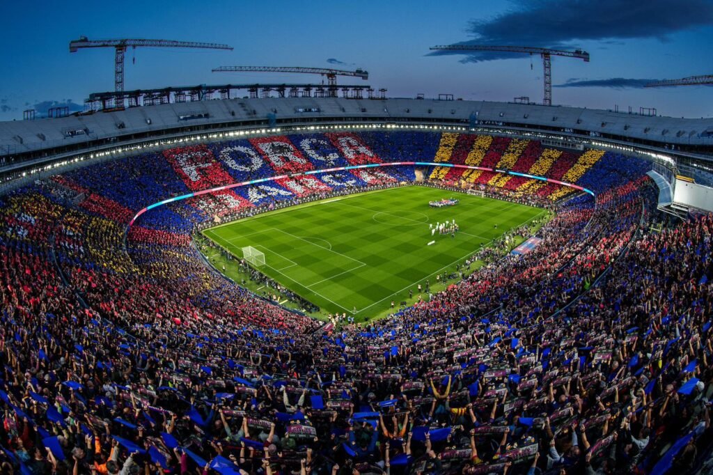 Mosaico Barça- Madrid en el Spotify Camp Nou